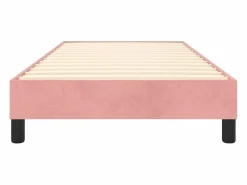Clicnbuy Estructura de cama box spring terciopelo rosa 90x190 cm