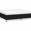 Outlet Estructura de cama box spring tela negro 160x200 cm Somier - 160X200Cm