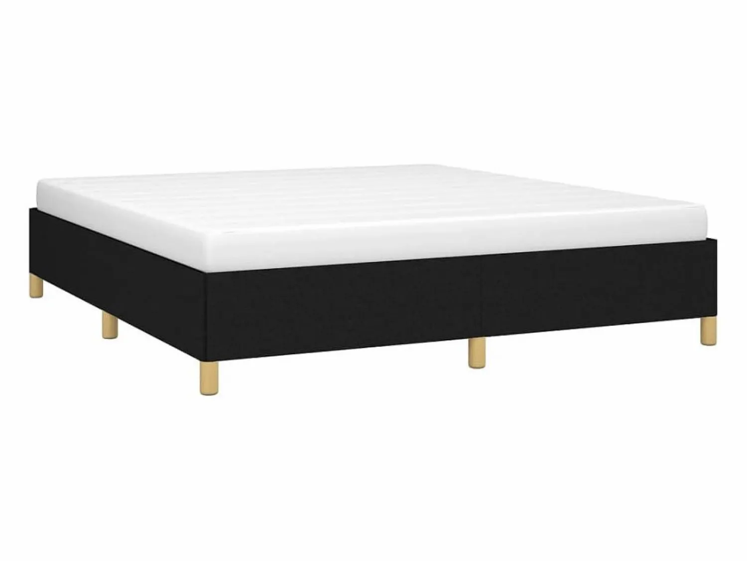 Outlet Estructura de cama box spring tela negro 160x200 cm Somier - 160X200Cm