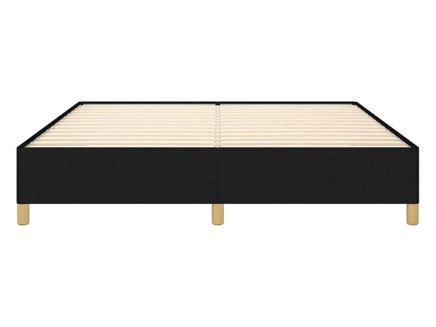 Outlet Estructura de cama box spring tela negro 160x200 cm Somier - 160X200Cm
