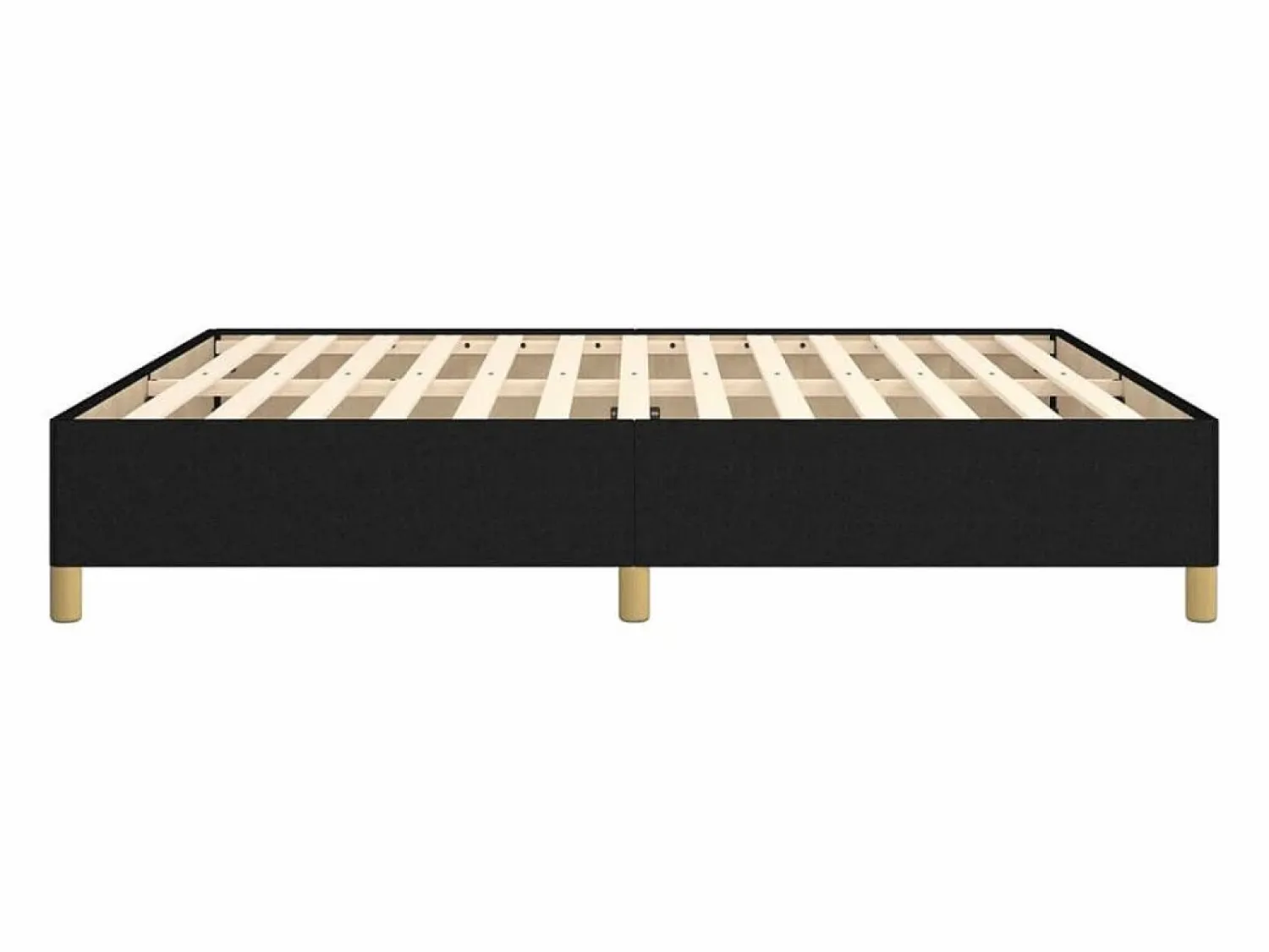 Outlet Estructura de cama box spring tela negro 160x200 cm Somier - 160X200Cm