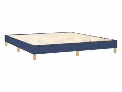 Sale Estructura de cama box spring tela azul 180x200 cm Somier - 180X200Cm