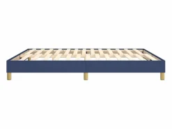 Sale Estructura de cama box spring tela azul 180x200 cm Somier - 180X200Cm