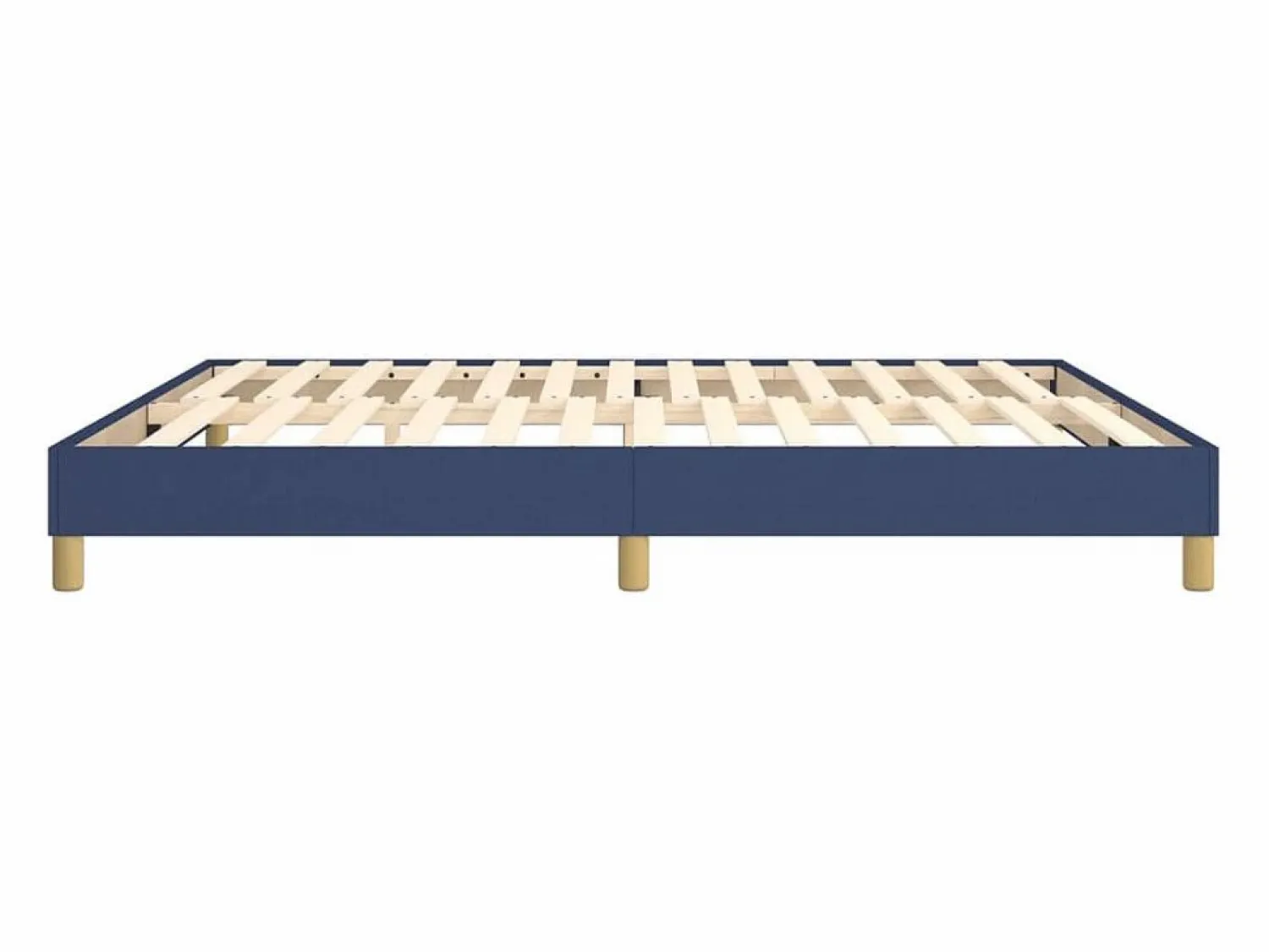 Sale Estructura de cama box spring tela azul 180x200 cm Somier - 180X200Cm