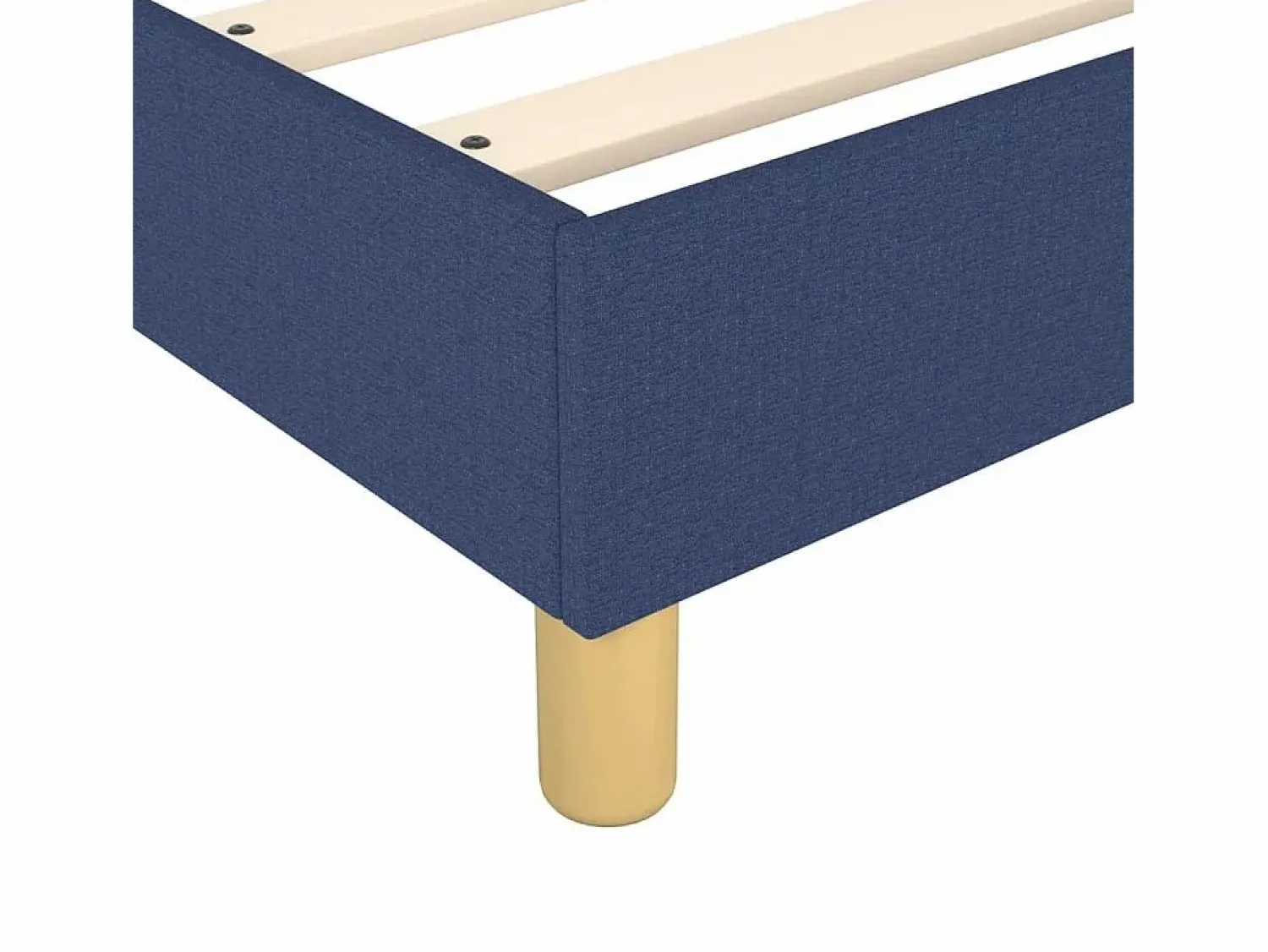 Sale Estructura de cama box spring tela azul 180x200 cm Somier - 180X200Cm