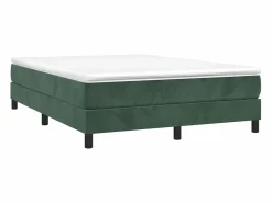 Online Clicnbuy Estructura de cama box spring terciopelo verde oscuro 140x200cm