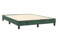 Online Clicnbuy Estructura de cama box spring terciopelo verde oscuro 140x200cm