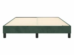 Online Clicnbuy Estructura de cama box spring terciopelo verde oscuro 140x200cm
