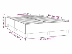 Best Clicnbuy Estructura de cama box spring tela azul 140x190 cm