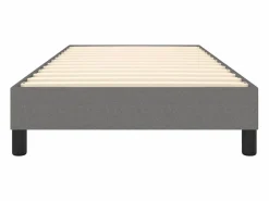 Clicnbuy Estructura de cama box spring tela gris oscuro 90x190 cm