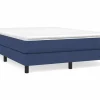 Discount Estructura de cama box spring tela azul 140x190 cm Somier - 140X190Cm