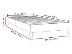 New Estructura de cama box spring cuero sintético 100x200 cm Somier Tapizado