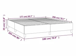 Online Estructura de cama box spring tela gris taupe 180x200 cm Somier - 180X200Cm