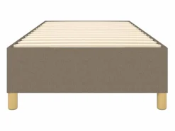 Clicnbuy Estructura de cama box spring tela gris taupe 90x190 cm