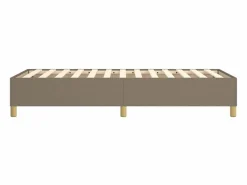 Clicnbuy Estructura de cama box spring tela gris taupe 90x190 cm
