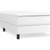 Discount Estructura de cama box spring cuero sintético blanco 90x190 cm Somier - 90X190Cm