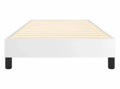 Discount Estructura de cama box spring cuero sintético blanco 90x190 cm Somier - 90X190Cm