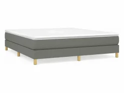 Sale Clicnbuy Estructura de cama box spring tela gris oscuro 160x200 cm