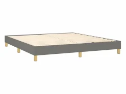 Sale Clicnbuy Estructura de cama box spring tela gris oscuro 160x200 cm