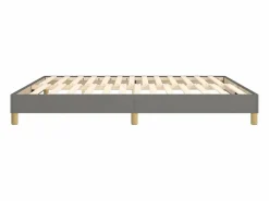 Sale Clicnbuy Estructura de cama box spring tela gris oscuro 160x200 cm