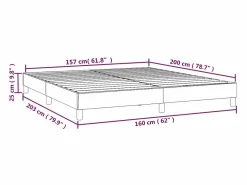 Sale Clicnbuy Estructura de cama box spring tela gris oscuro 160x200 cm
