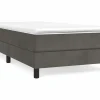 Clicnbuy Estructura de cama box spring terciopelo gris oscuro 100x200 cm