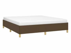 Sale Estructura de cama box spring tela marrón 180x200 cm Somier - 180X200Cm