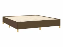 Sale Estructura de cama box spring tela marrón 180x200 cm Somier - 180X200Cm