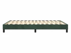 Clicnbuy Estructura de cama box spring terciopelo verde oscuro 140x190cm