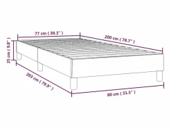 Hot Estructura de cama box spring cuero sintético 80x200 cm Somier Tapizado