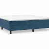 Clearance Clicnbuy Estructura de cama box spring terciopelo azul oscuro 180x200 cm