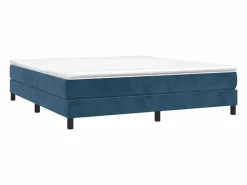 Clearance Clicnbuy Estructura de cama box spring terciopelo azul oscuro 180x200 cm