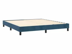Clearance Clicnbuy Estructura de cama box spring terciopelo azul oscuro 180x200 cm