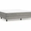Clicnbuy Estructura de cama box spring terciopelo gris claro 160x200 cm