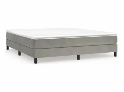 Clicnbuy Estructura de cama box spring terciopelo gris claro 160x200 cm