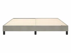 Clicnbuy Estructura de cama box spring terciopelo gris claro 160x200 cm