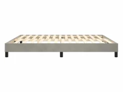 Clicnbuy Estructura de cama box spring terciopelo gris claro 160x200 cm