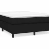 Clicnbuy Estructura de cama box spring tela negro 140x190 cm