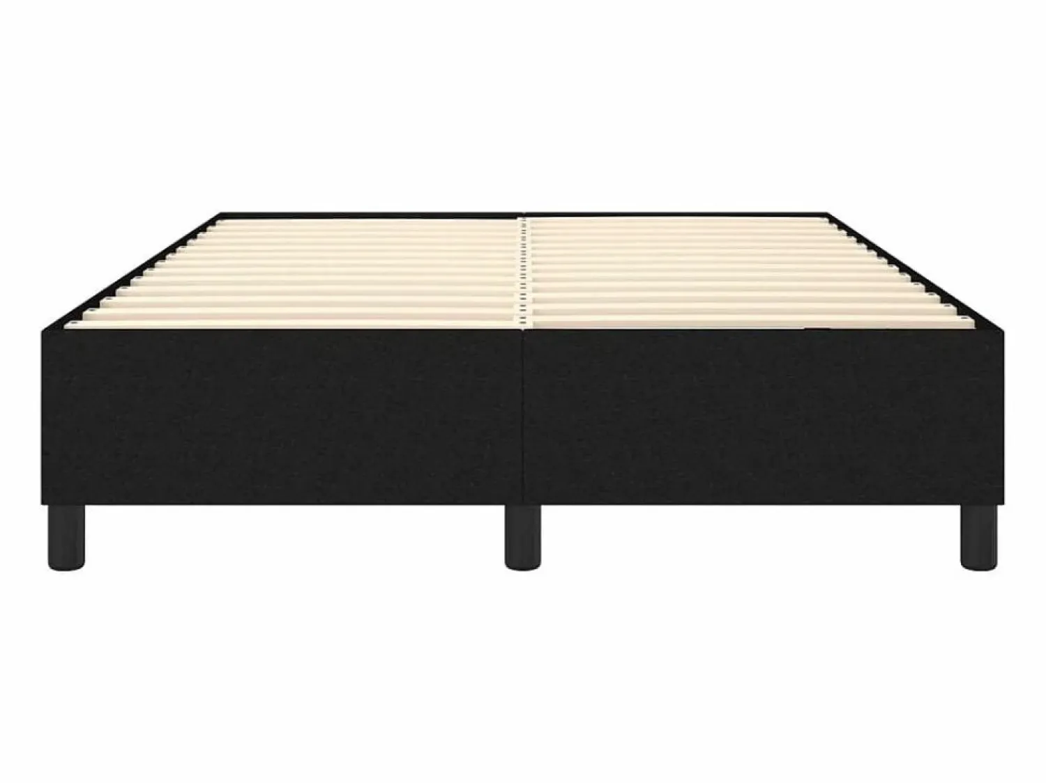 Clicnbuy Estructura de cama box spring tela negro 140x190 cm