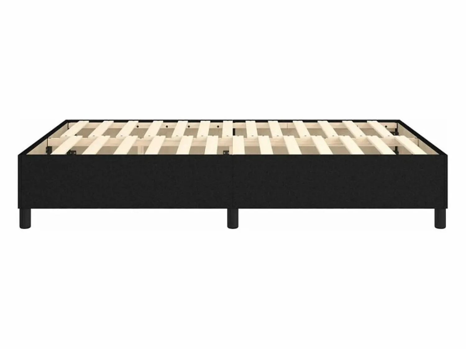 Clicnbuy Estructura de cama box spring tela negro 140x190 cm