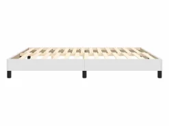 Sale Estructura de cama box spring cuero sintético blanco 180x200 cm Somier - 180X200Cm