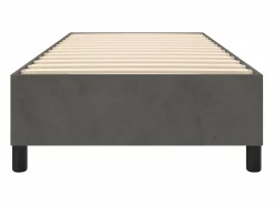 Online Estructura de cama box spring terciopelo gris oscuro 90x190 cm Somier - 90X190Cm
