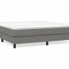 Clearance Estructura de cama box spring tela gris oscuro 160x200 cm Somier - 160X200Cm