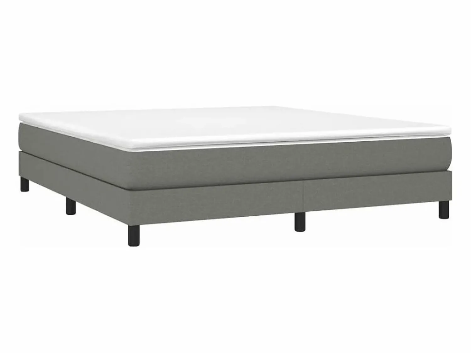Clearance Estructura de cama box spring tela gris oscuro 160x200 cm Somier - 160X200Cm