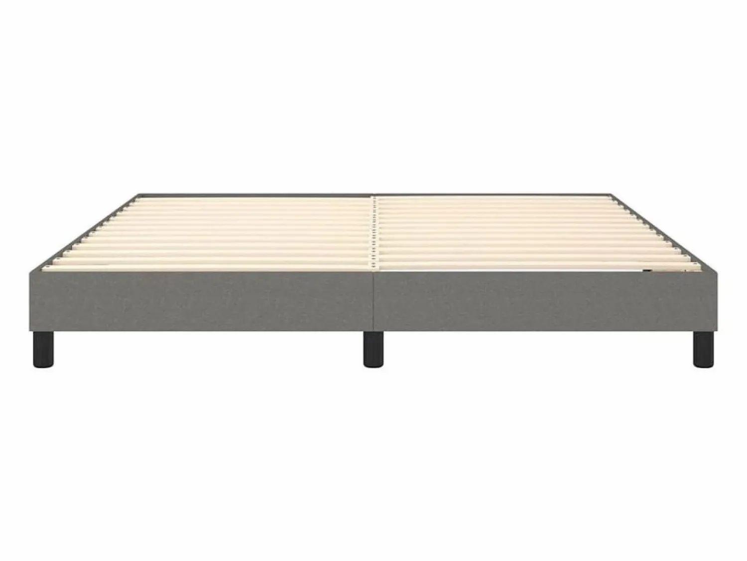 Clearance Estructura de cama box spring tela gris oscuro 160x200 cm Somier - 160X200Cm