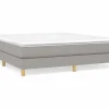 Hot Clicnbuy Estructura de cama box spring tela gris claro 180x200 cm