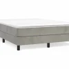 Outlet Clicnbuy Estructura de cama box spring terciopelo gris claro 140x190 cm