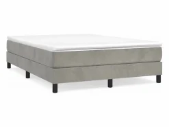 Outlet Clicnbuy Estructura de cama box spring terciopelo gris claro 140x190 cm