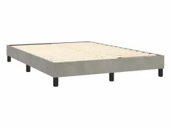 Outlet Clicnbuy Estructura de cama box spring terciopelo gris claro 140x190 cm