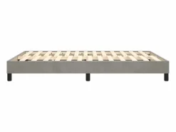 Outlet Clicnbuy Estructura de cama box spring terciopelo gris claro 140x190 cm